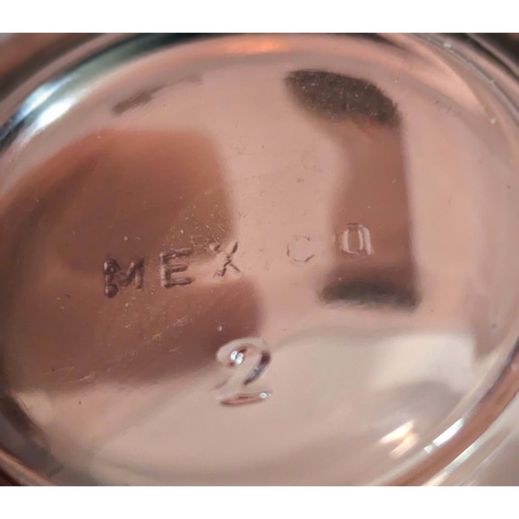 Vintage Mexico Cranberry Amethyst Glass Bowl Cups Blush Purple - Picture 4 of 6